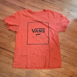 Men’s VANS custom fit t shirt orange size Medium
